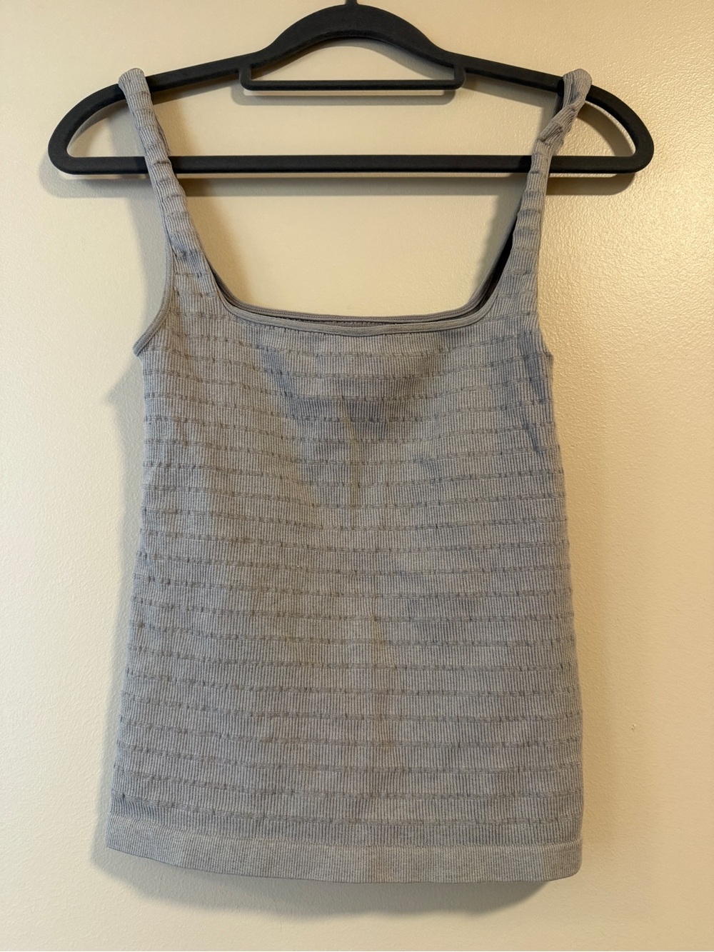 Free People Light Gray Knit Tank Top
